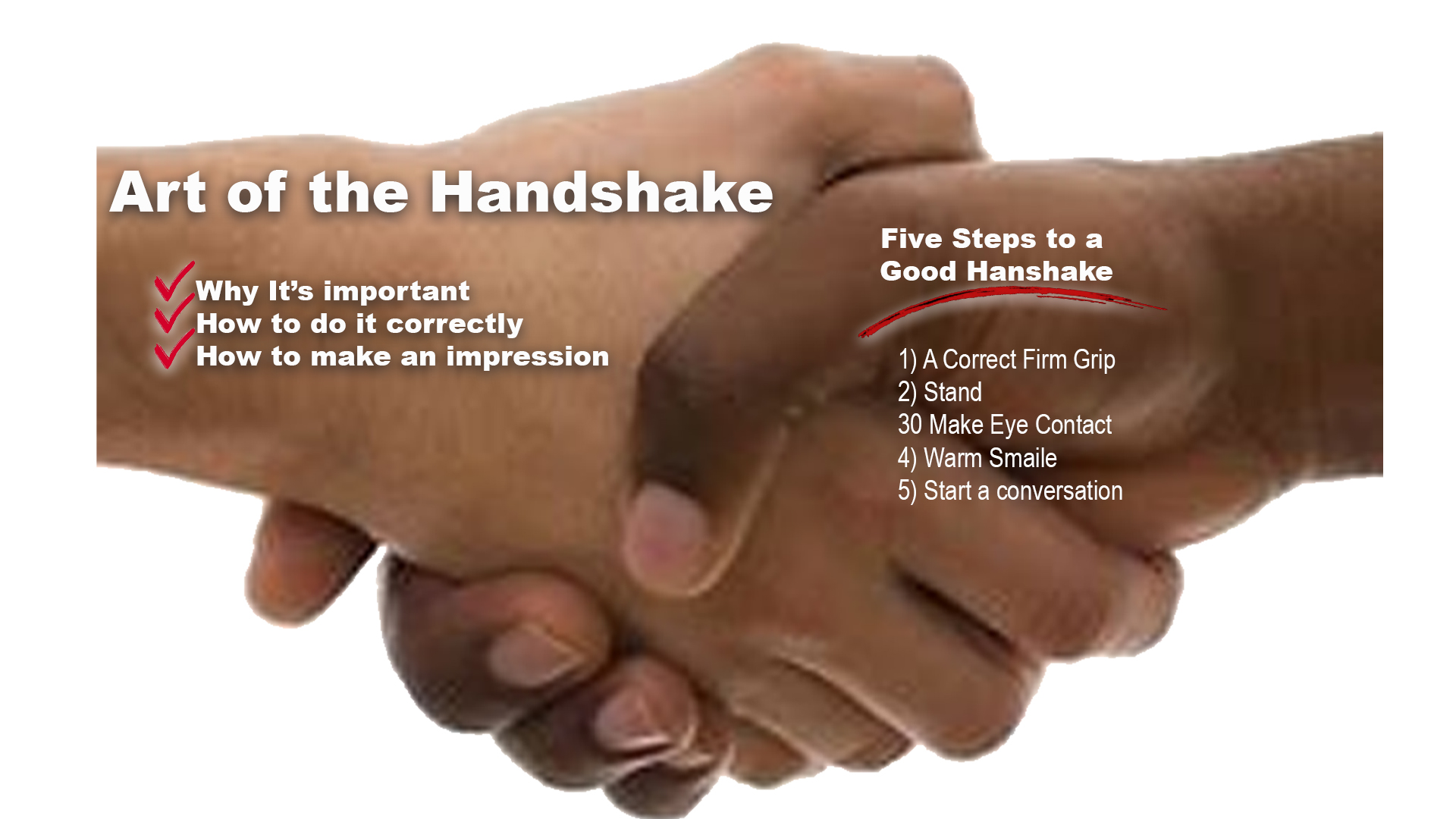 Art of the handshake!